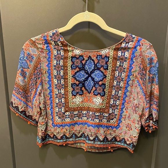 Hemant & Nandita Print Crop Top - Picture 1 of 4